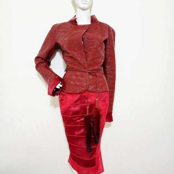 Rare Yves Saint Laurent by Tom Ford fall 2004 Jacket and Skirt sz 38FR / Small - Picture 2 of 11